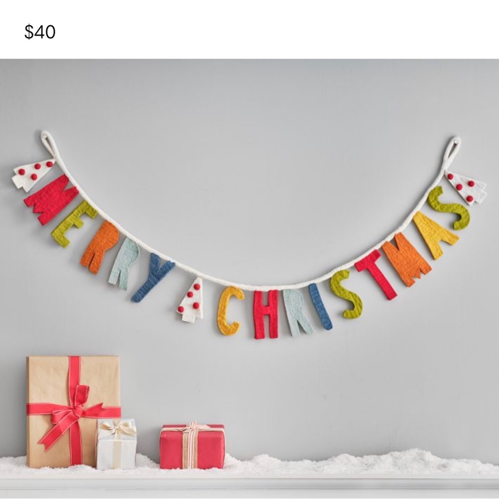 West Elm felted garland